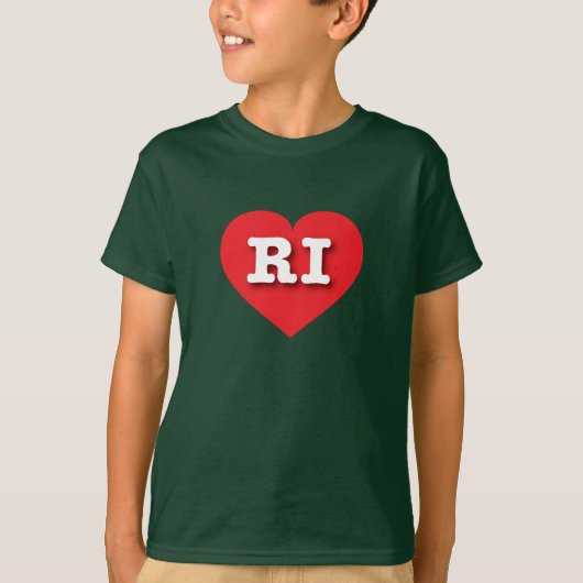 Rhode Island Red Heart - Ik hou van RI T-shirt (Voorkant)