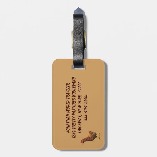 Rhode Island Red Hen Chicken Bagagelabel (Achterkant verticaal)