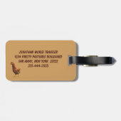 Rhode Island Red Hen Chicken Bagagelabel (Achterkant horizontaal)