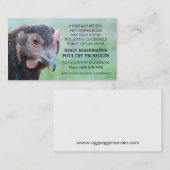 Rhode Island Red Hen Chicken Egg Farmer Visitekaartje (Voorkant / Achterkant)