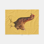 Rhode Island Red Hen Chicken Fleece Blanket (Voorkant (Horizontaal))