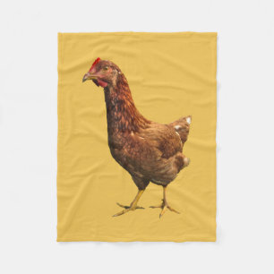 Rhode Island Red Hen Chicken Fleece Blanket Deken