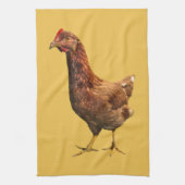 Rhode Island Red Hen Chicken Kitchen Towel Theedoek (Verticaal)