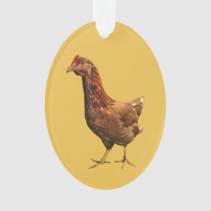 Rhode Island Red Hen Chicken Ornament
