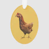 Rhode Island Red Hen Chicken Ornament (achterkant)