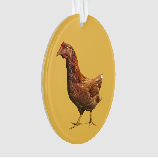Rhode Island Red Hen Chicken Ornament (voorkant)