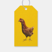 Rhode Island Red Hen Chicken Pack of Gift Labels Cadeaulabel (Achterkant)