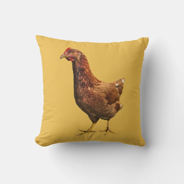Rhode Island Red Hen Chicken Pillow Kussen (Voorkant)
