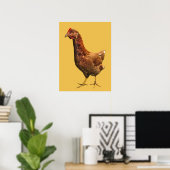 Rhode Island Red Hen Chicken Poster (Thuiskantoor)
