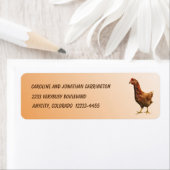 Rhode Island Red Hen Chicken Retouradreslabel Etiket (Insitu)