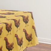 Rhode Island Red Hen Chicken Tablecloth Tafelkleed (Voorbeeld)
