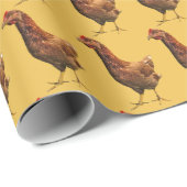 Rhode Island Red Hen Chicken Wrapping Paper Cadeaupapier (Rol Hoek)