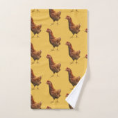 Rhode Island Red Hen Chicken Yellow Towel Set Bad Handdoek (Handdoek)