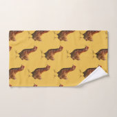 Rhode Island Red Hen Chicken Yellow Towel Set Bad Handdoek (Handdoek)