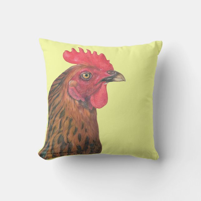 Rhode Island Red Hen Kussen (Voorkant)
