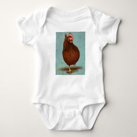 Rhode Island Red Hen Shirten voor kinderen Romper (Voorkant)