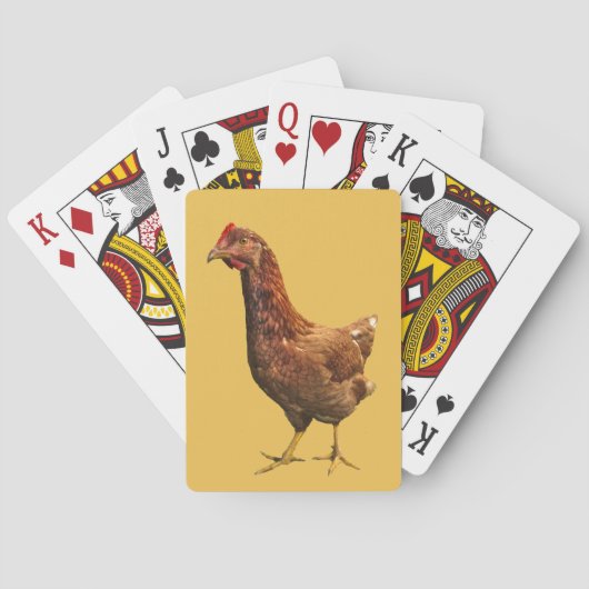 Rhode Island Red Hen-spelkaarten Pokerkaarten (Achterkant)