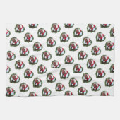 Rhode Island Red Kipkerstmis Hoenderkrans Theedoek (Horizontaal)