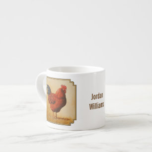 Rhode Island Red Rooster Chicken Espresso Kop