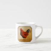 Rhode Island Red Rooster Chicken Espresso Kop (Rechts)