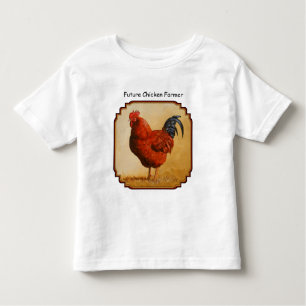 Rhode Island Red Rooster Chicken Kinder Shirts