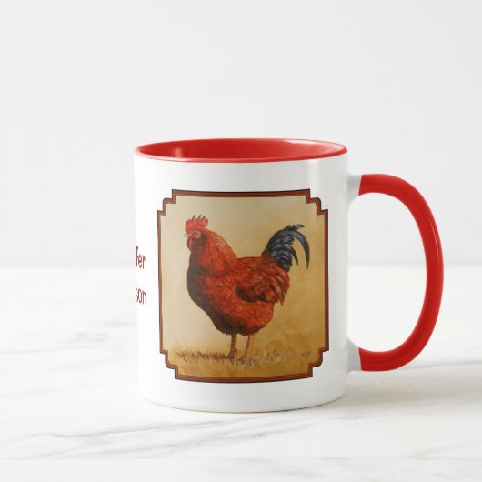 Rhode Island Red Rooster Chicken Mok (Rechts)