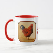 Rhode Island Red Rooster Chicken Mok (Links)