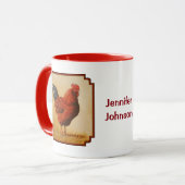 Rhode Island Red Rooster Chicken Mok (Voorkant links)