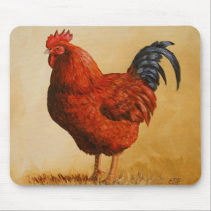Rhode Island Red Rooster Chicken Muismat