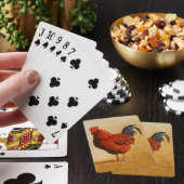 Rhode Island Red Rooster Chicken Pokerkaarten (Insitu)