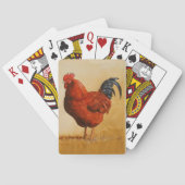 Rhode Island Red Rooster Chicken Pokerkaarten (Achterkant)