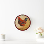 Rhode Island Red Rooster Chicken Ronde Klok (Huis)