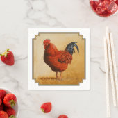 Rhode Island Red Rooster Chicken Servet (Insitu)