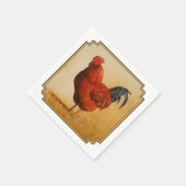 Rhode Island Red Rooster Chicken Servet (Hoek)