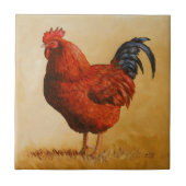 Rhode Island Red Rooster Chicken Tegeltje (Voorkant)