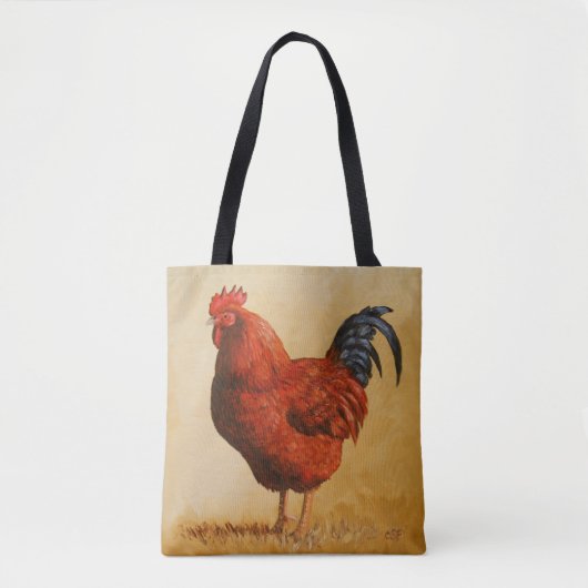 Rhode Island Red Rooster Chicken Tote Bag (Voorkant)
