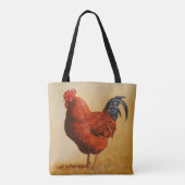 Rhode Island Red Rooster Chicken Tote Bag (Achterkant)