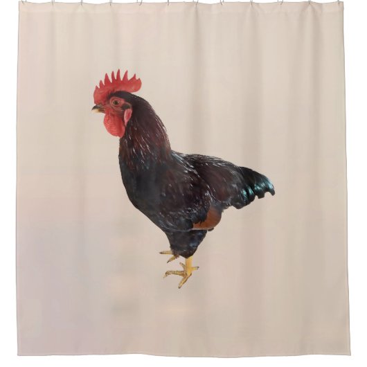 Rhode Island Red Rooster Douchegordijn (Voorkant)