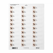 Rhode Island Red Rooster Etiket (Full Sheet)