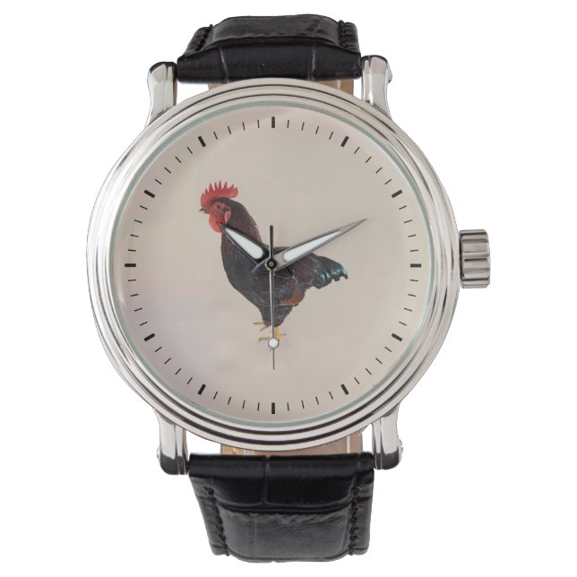 Rhode Island Red Rooster Horloge (Voorkant)