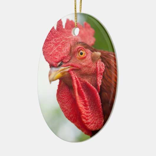 Rhode Island Red Rooster Keramisch Ornament (Links)