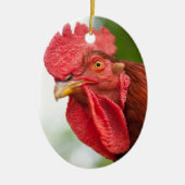 Rhode Island Red Rooster Keramisch Ornament (Voorkant)