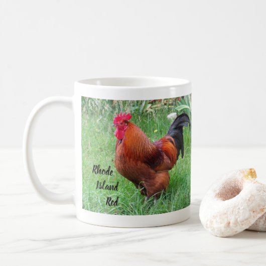 Rhode Island Red Rooster Koffiemok (Met donut)