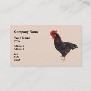 Rhode Island Red Rooster Visitekaartje