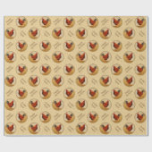 Rhode Island Red Rooster Yellow Background Cadeaupapier (Vlak)