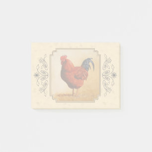 Rhode Island Red Rooster Yellow Background Post-it® Notes