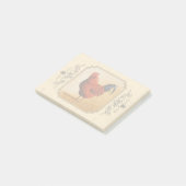 Rhode Island Red Rooster Yellow Background Post-it® Notes (Schuin)