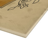 Rhode Island Red Rooster Yellow Background Snijplank (Hoek)