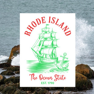 Rhode Island Reis Nautilus Oceaan Staat Opgericht Briefkaart