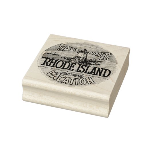 Rhode Island reizen rubberen stempel (Stempel)